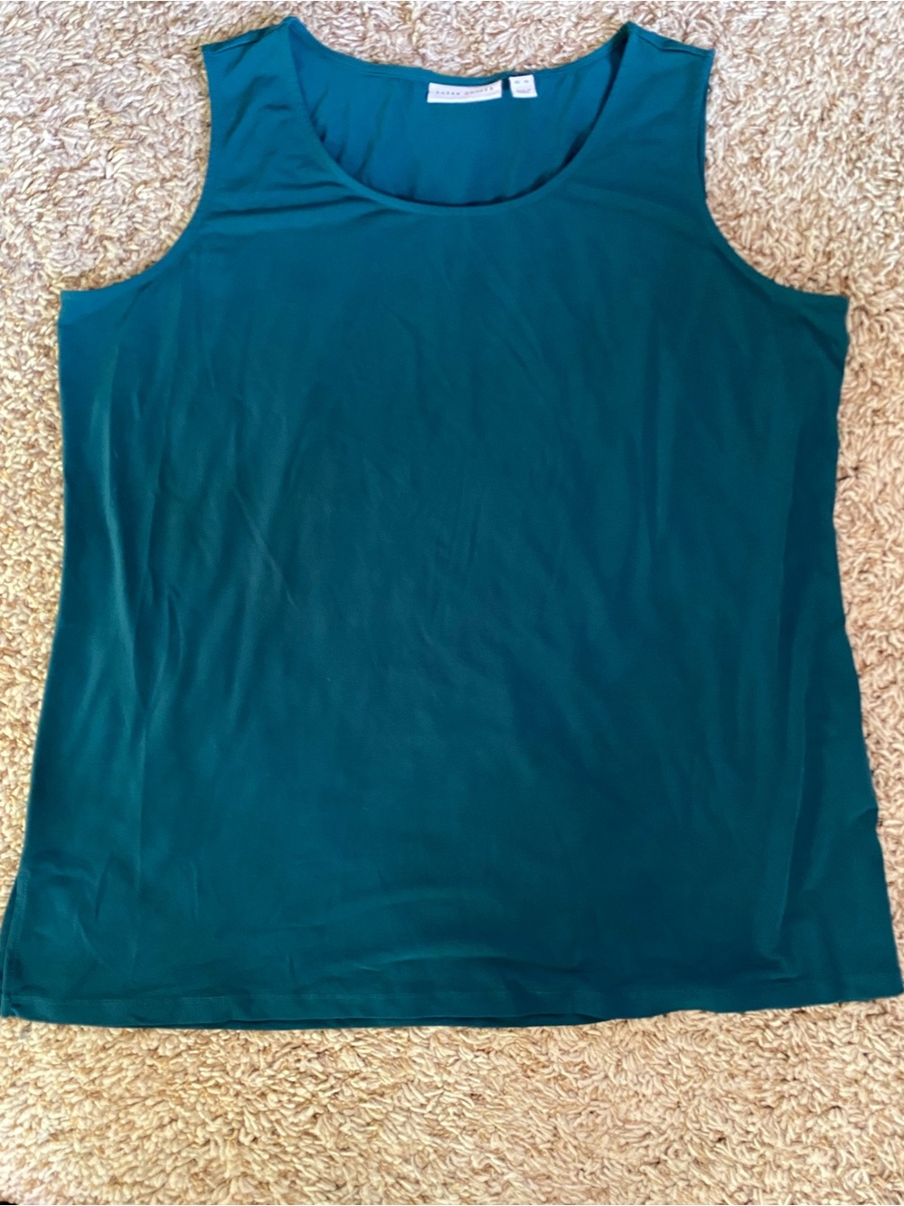 Susan Graver Teal Scoop Neck Tank Top